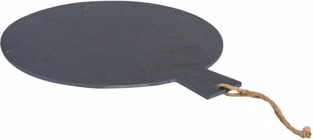 Havendro Round Slate Serving Paddle in Grey, Diameter: 34 cm – 1