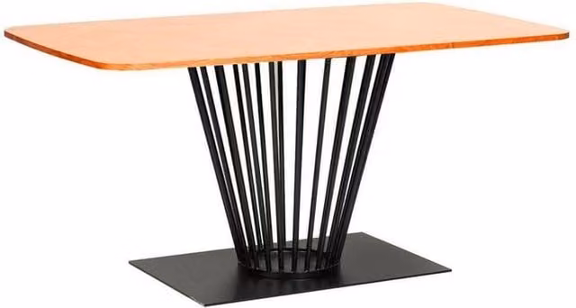 Lemon Pavilion MM Milo Paris Rectangular Dining Table in Brown Oak Veneer, W: 90 cm, L: 160 cm, H: 75 cm