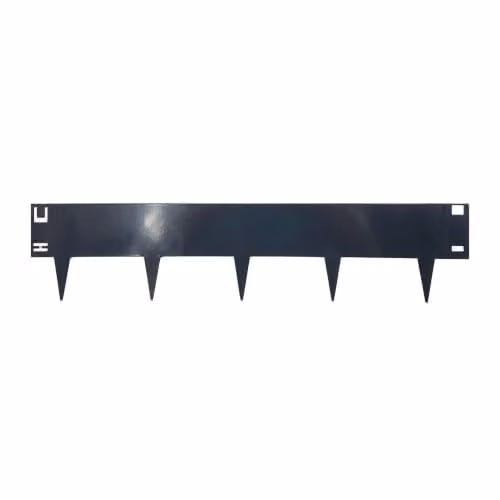 Nicoman Anthracite Galvanised Steel Lawn Edging Border, 1m x 20cm – 1