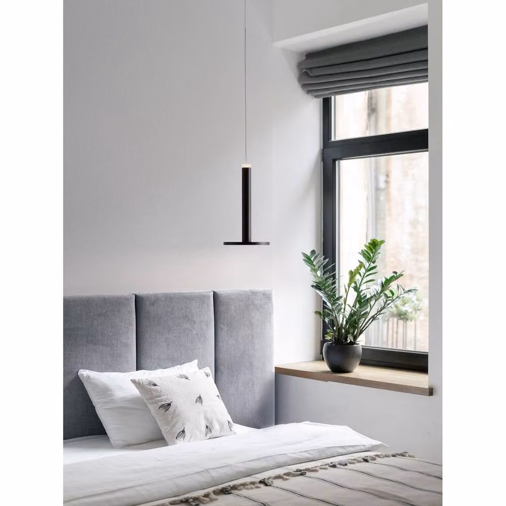 Nova Luce Palencia Black Metal LED Pendant Light, Warm White, 10W, 517lm – 2