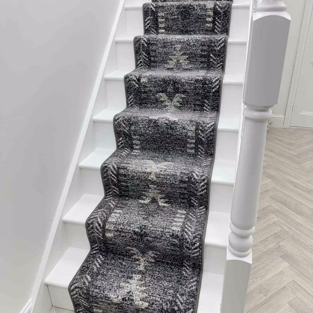 runrug Native Stair Runner Carpet in Grey, W: 60 cm, L: 450 cm – 3
