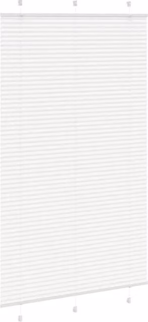 Berkfield Home Single Pleat Polyester Fabric Blind in White, W: 115 cm, H: 200 cm