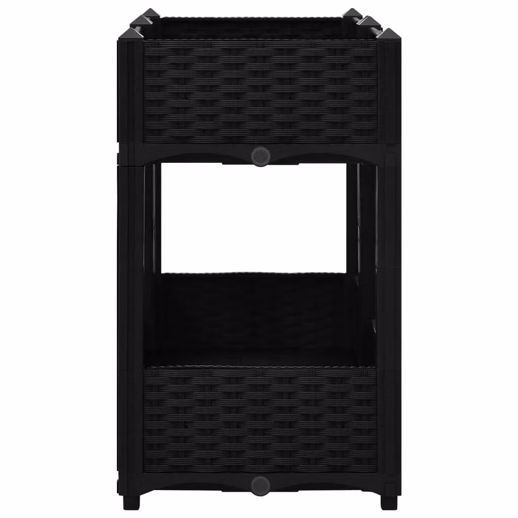 Berkfield Home Raised Bed in Black Polypropylene, W/D/H: 80 x 40 x 71 cm – 3
