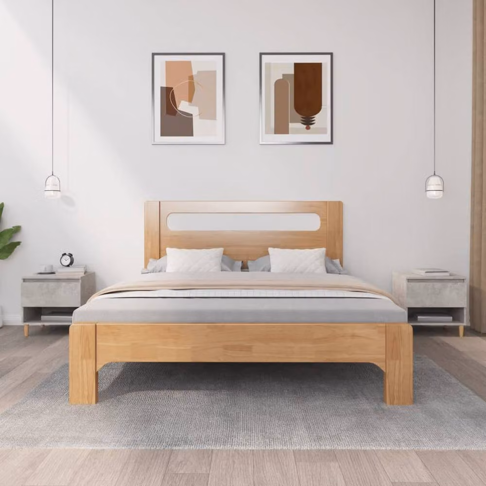 Berkfield Home Set of 2 Bedside Tables in Concrete Grey, W/D/H: 50 x 46 x 50 cm – 2