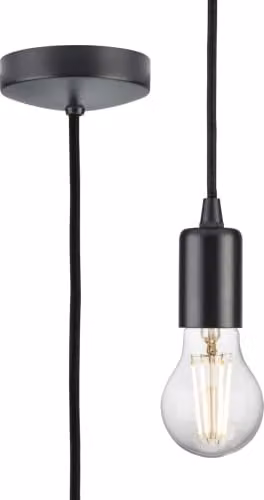 Netlighting Modern E27 Metal Pendant Set in Black and Grey – 1