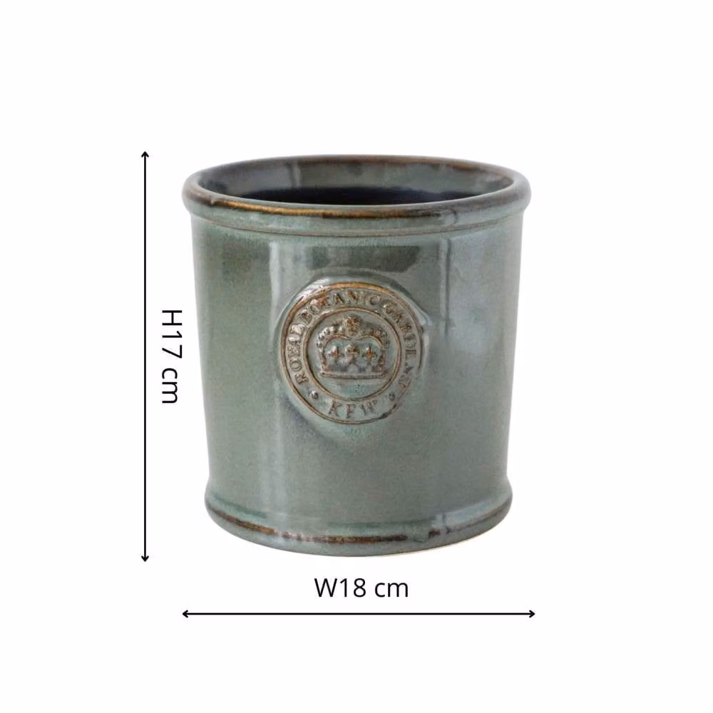 Ivyline Kew Reactive Glaze Sage Plant Pot in Green, H18 x D19 cm – 4
