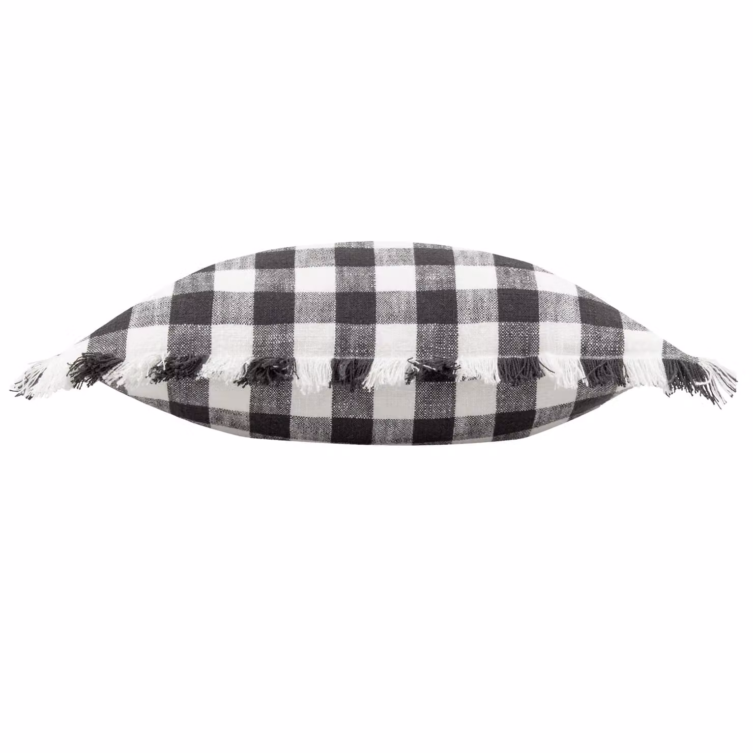 Riva Home Yard Barton Black Checked Cotton Cushion with Polyester Filling, W/D/H: 45 x 45 x 45 cm – 3