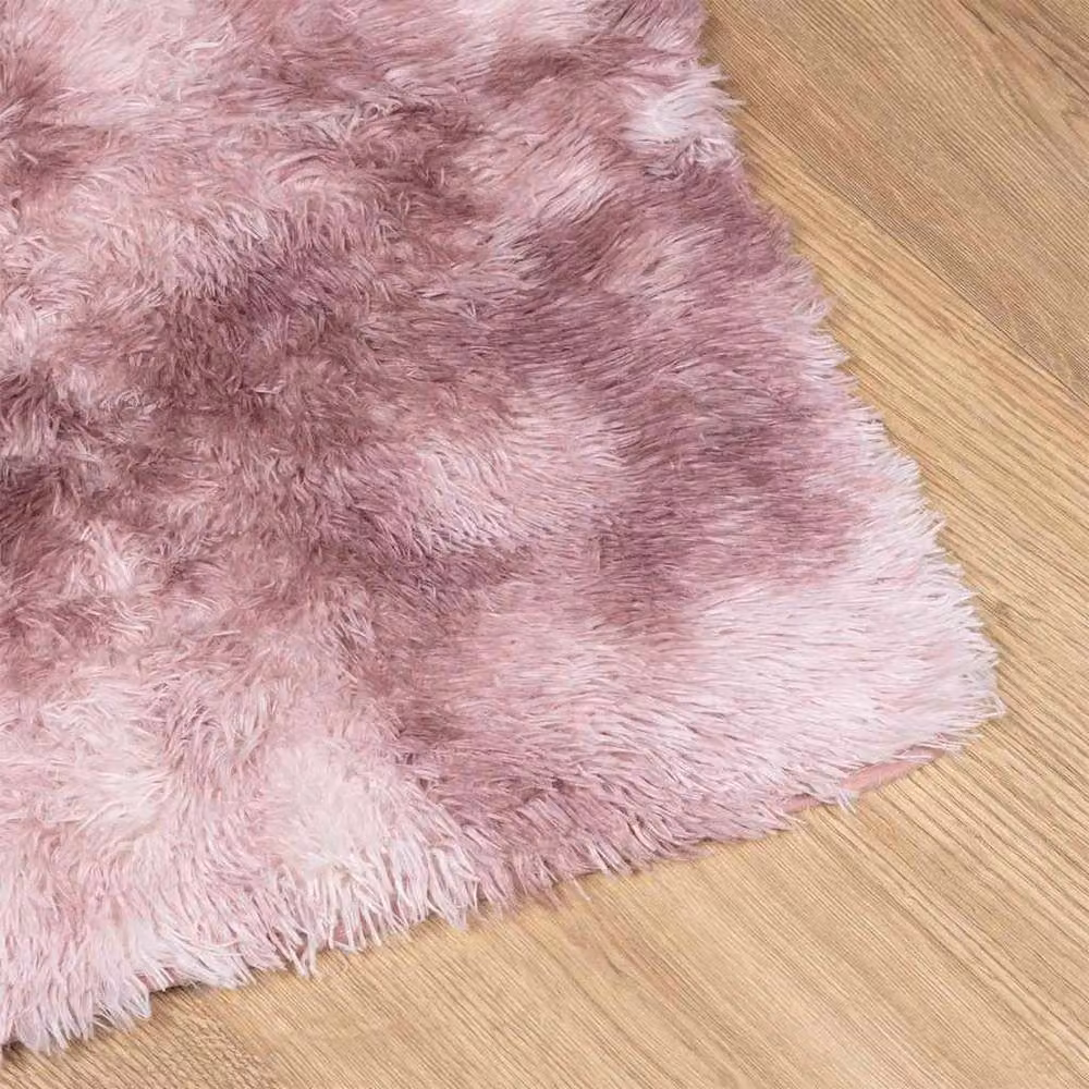 Berkfield Home NAVARRA Shaggy High Pile Rug, Dusty Pink, W: 60 cm x D: 100 cm – 2