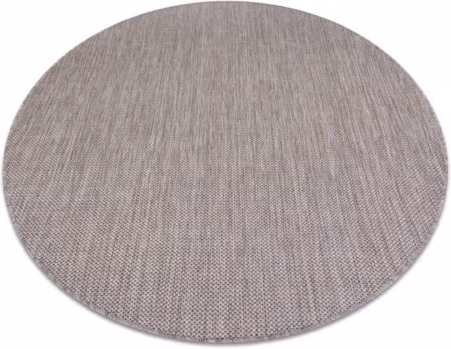 RugsX Sion Round Beige Flat Weave Polypropylene Rug, Diameter: 150 cm