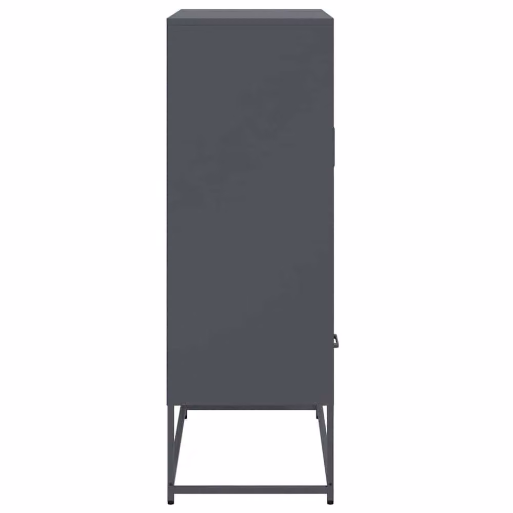 Berkfield Home Anthracite Metal Highboard with Hinged Doors and Internal Shelves, W/D/H: 68 x 39 x 111.5 cm – 4