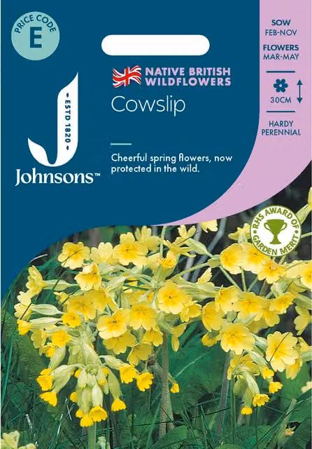 Johnsons Seeds Cowslip Ornamental Flower Seeds, Yellow and Green