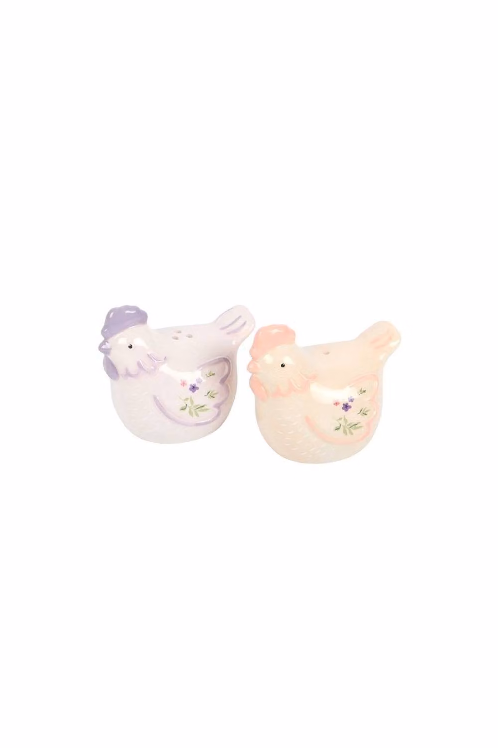 KDMD Multicolour Floral Ceramic Hen Salt and Pepper Shakers – 2
