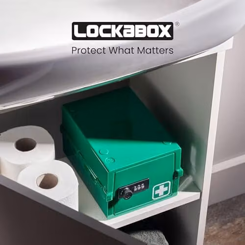 Lockabox Mini 3L Lockable Medicine Box in Medi Green, W/D/H: 22 x 12 x 16 cm – 6