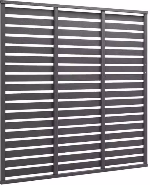 Berkfield Home Grey WPC Semi-Transparent Fence Panel W/H: 180 x 180 cm – 1