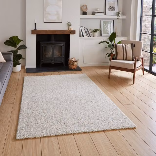 Terrys Bali 950 Recycled Modern Rectangular Rug in Cream, Beige and White