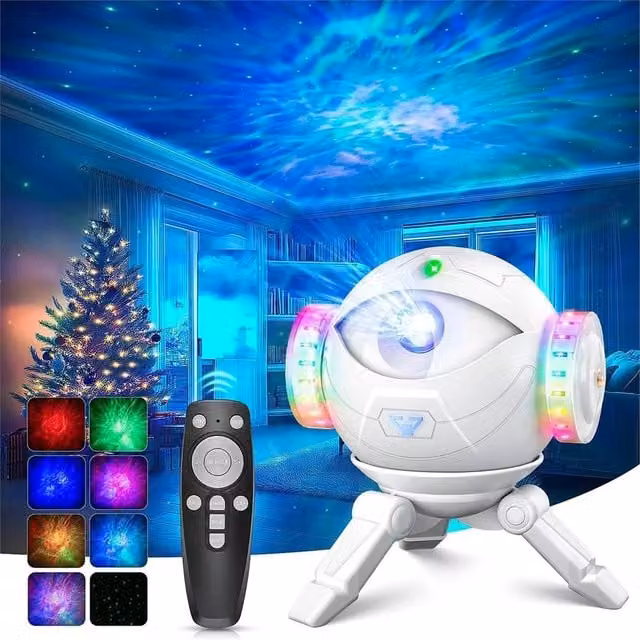 Nordara Galaxy Star Projector Night Light for Kids Room Decor, White – 1