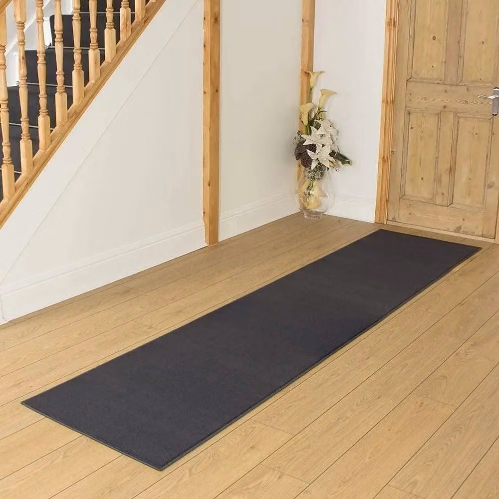 runrug Plain Dark Grey Hallway Carpet Runner, W/D/H: 60 x 360 cm – 5