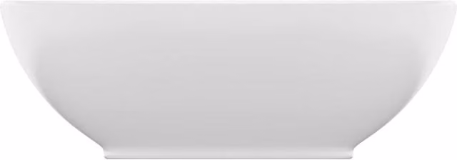 Berkfield Home Luxury Oval Ceramic Countertop Basin in Matt White, W: 40 cm, D: 33 cm