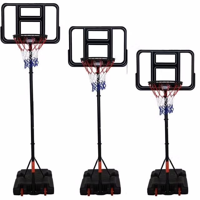 Charles Bentley Adjustable Basketball Hoop with Backboard in Blue and Black