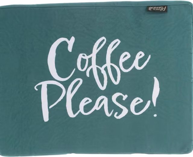 Boxer Gifts Coffee Please Gardening Knee Pillow in Black with Removable Memory Foam Cover