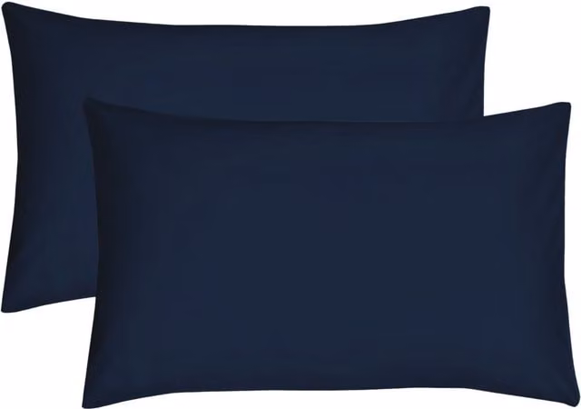 Smart Living Navy Polycotton Standard Pillowcase, Non-Iron, W: 48 cm x H: 74 cm – 1