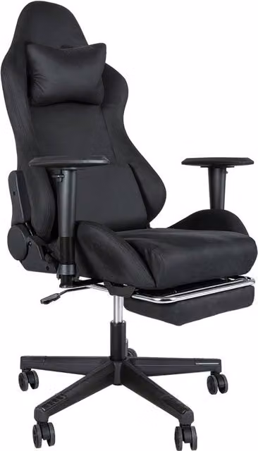 Levede Black Ergonomic Gaming Chair for Adults with Headrest, Swivel Function and Armrests – 1