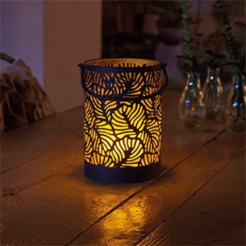 Luxform Lighting Vogue Solar LED Metal Hanging or Table Lantern, Diameter: 22 cm – 1