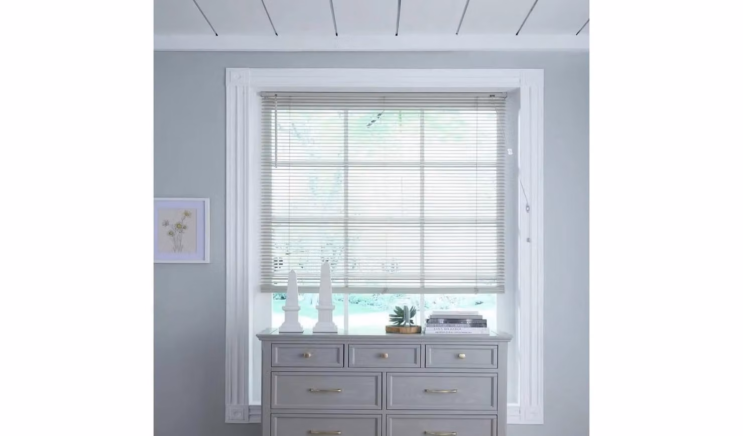 Little Black Book Grey Basswood 25mm Venetian Blind W: 80 cm, H: 130 cm
