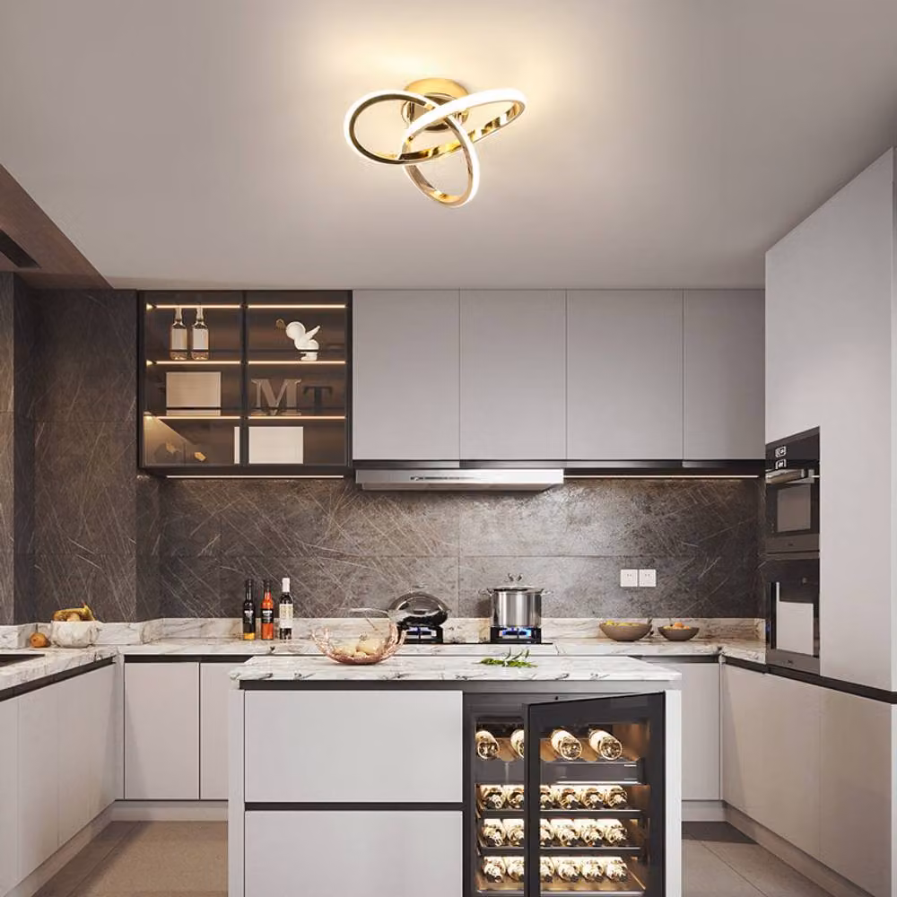 COMELY 22W Modern LED Ceiling Light in Gold/Brass – 2