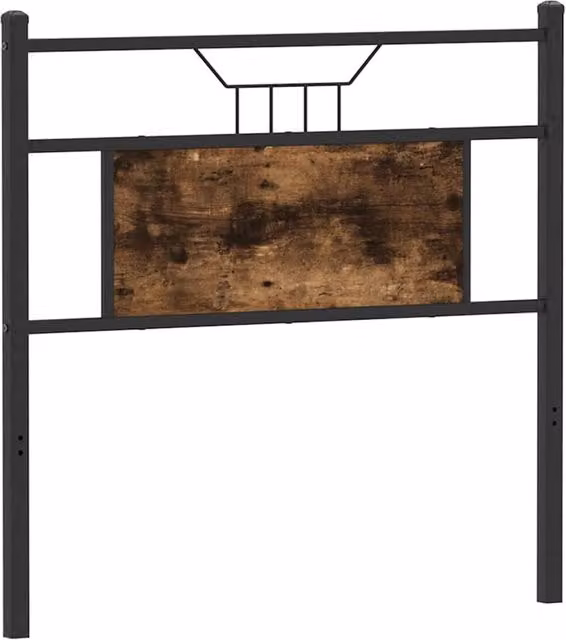 Berkfield Home Industrial Headboard in Smoked Oak and Brown, Width: 75 cm