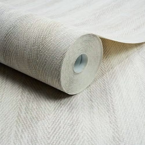 Grandeco Arcana Grey Fabric Effect Textured Geometric Wallpaper