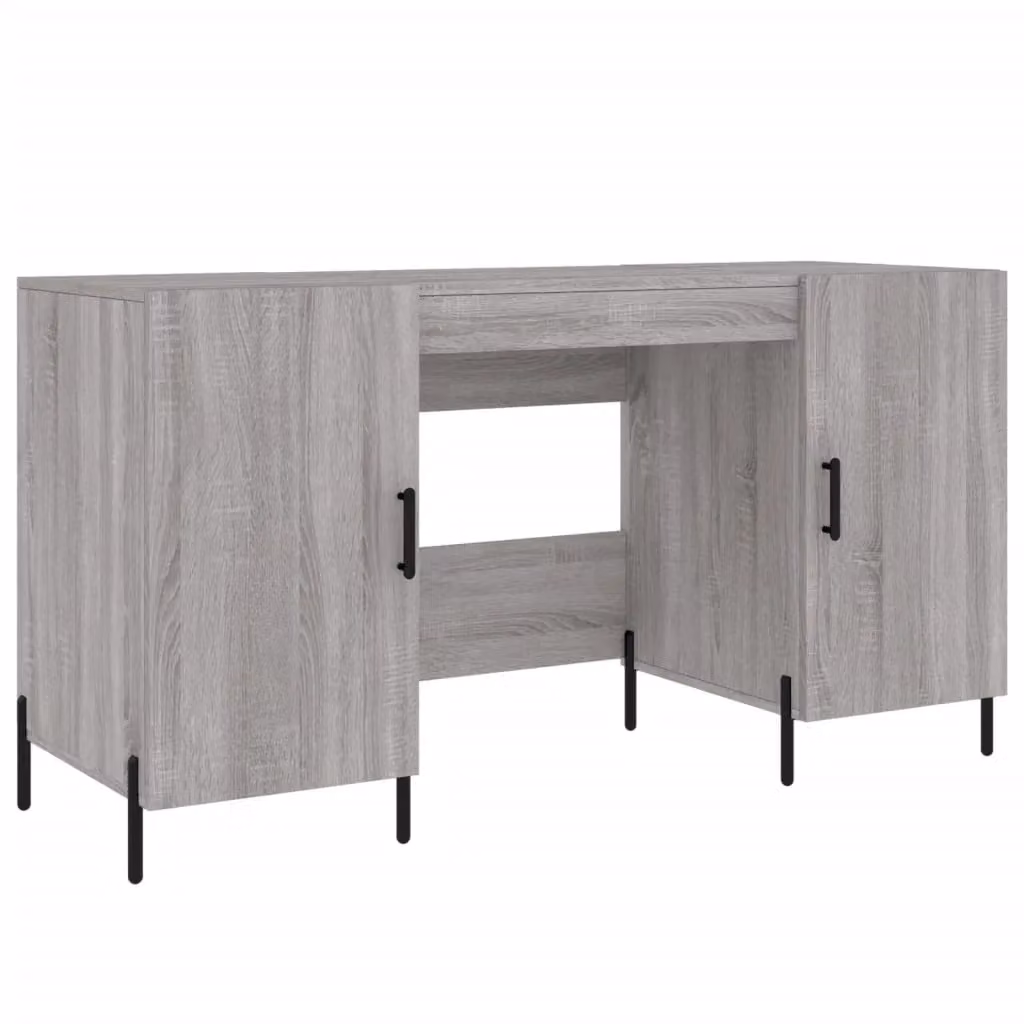 Berkfield Grey Sonoma Writing Desk in Engineered Wood, W/D/H: 140 x 50 x 75 cm – 2