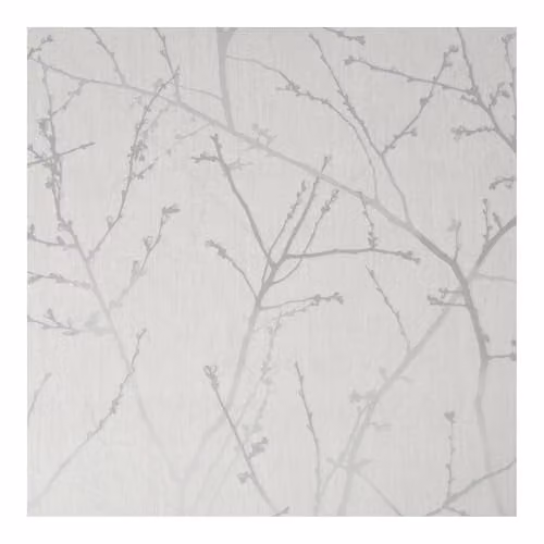 Graham & Brown Innocence White Metallic Abstract Modern Easy Paste the Wall Wallpaper