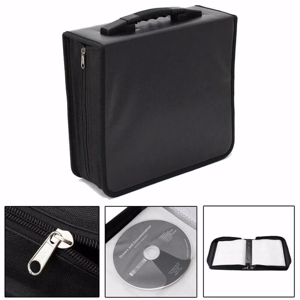 NESTLUNE 400 Disc CD DVD Wallet Storage Case in Black – 3