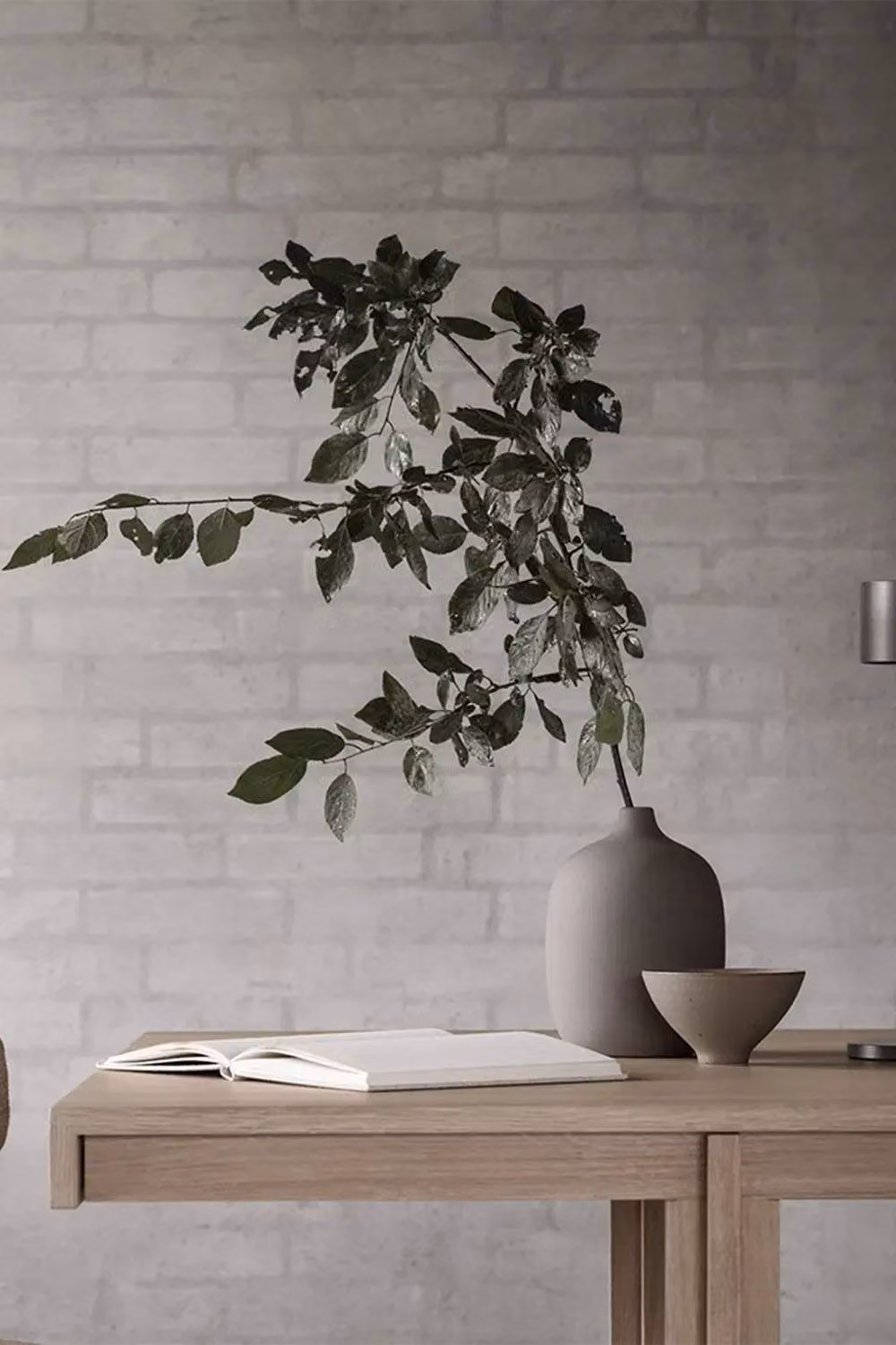 Blomus Ceola Ceramic Vase in Grey, H 18 cm x W 13 cm x D 13 cm – 2