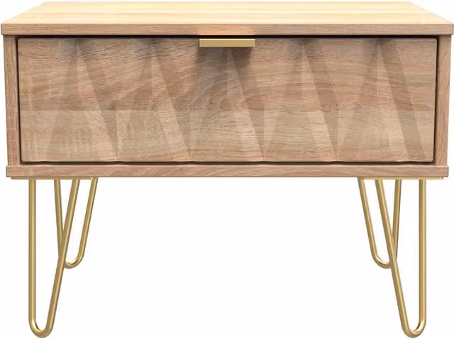 Ready Assembled 2 U Dallas Wide Side Table with 1 Drawer in Light Oak – 1