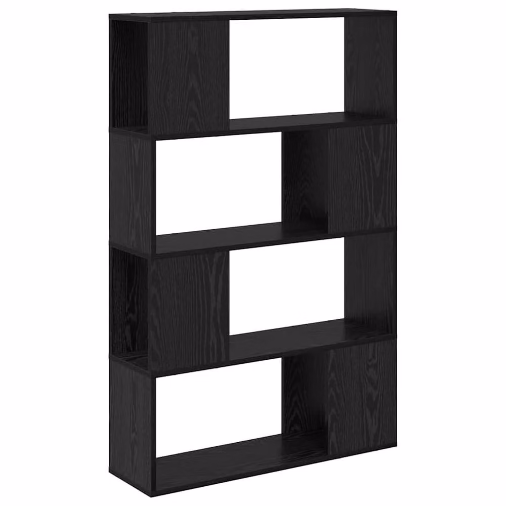 Berkfield Home Entertainment Centre in Black Oak Engineered Wood, W/D/H: 80 x 24 x 124 cm – 5