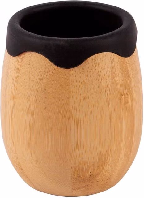 Tiny Dining Bamboo and Silicone Baby Tumbler, Black, 130ml