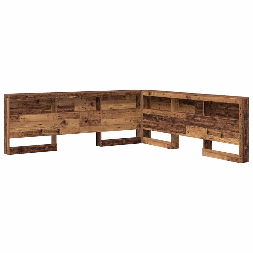 Berkfield Home Storage Headboard with Shelf in Old Wood Brown, 200 cm – 3