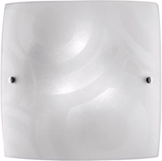 Netlighting MIRO 2 Light Patterned Glass Flush Ceiling Light, White, W/D/H: 30 x 30 x 30 cm