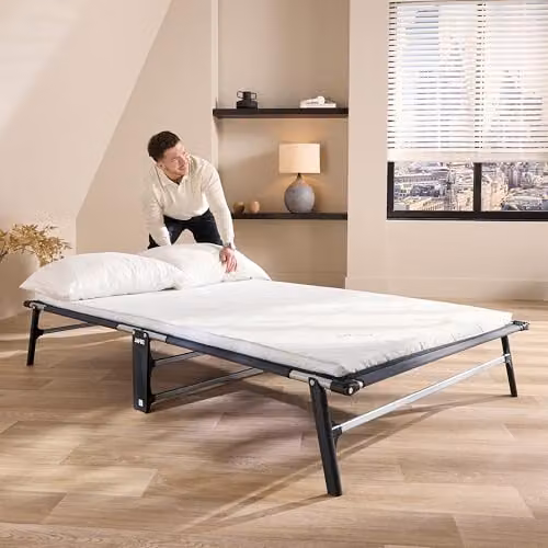 Jay-Be Silver Metal Compact Folding Bed with Mattress, W/D/H: 120 x 200 cm – 2