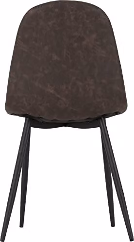 Seconique Athens Set of 2 Brown Synthetic Leather Dining Chairs – 5