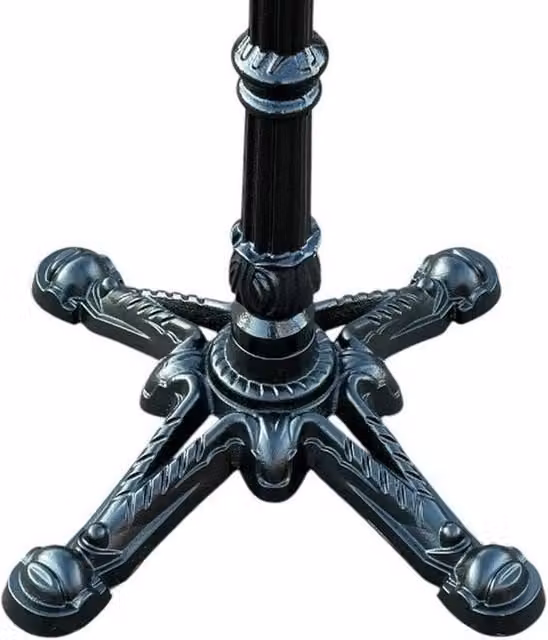 PAWNORA Cast Iron High Table Base in Matt Black – 1