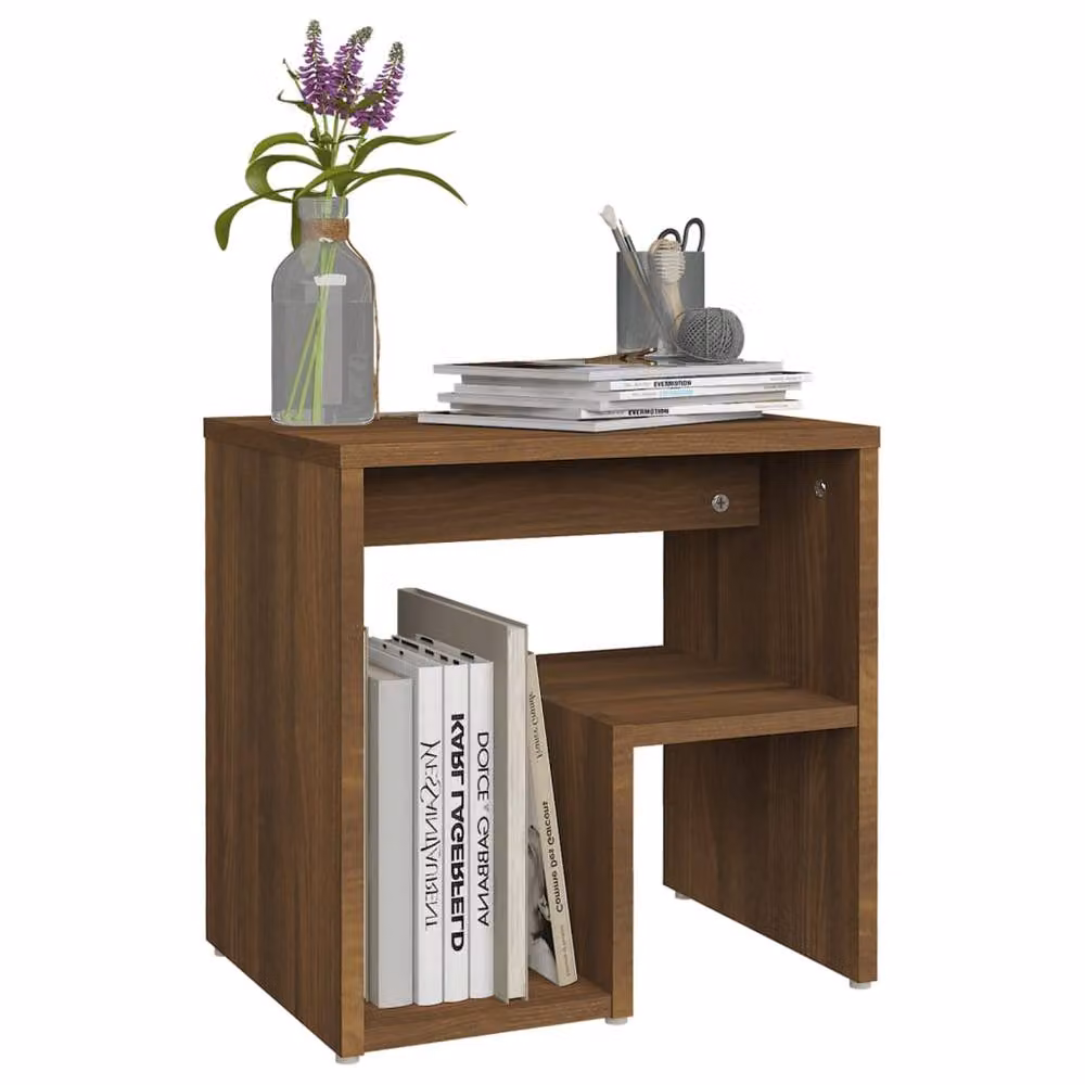 Berkfield Home Bedside Cabinets, 2 Piece Set in Brown Oak, W/D/H: 40 x 30 x 40 cm – 5