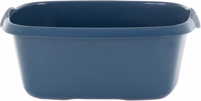 Casa Rectangular Washing Up Bowl in Navy Blue, Width: 39 cm