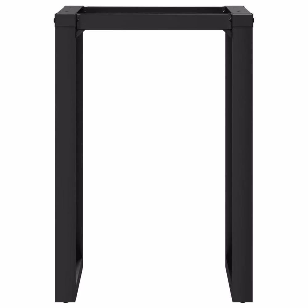 Berkfield Home O-Frame Dining Table Legs in Black Steel, W/D/H: 60 x 40 x 73 cm – 2