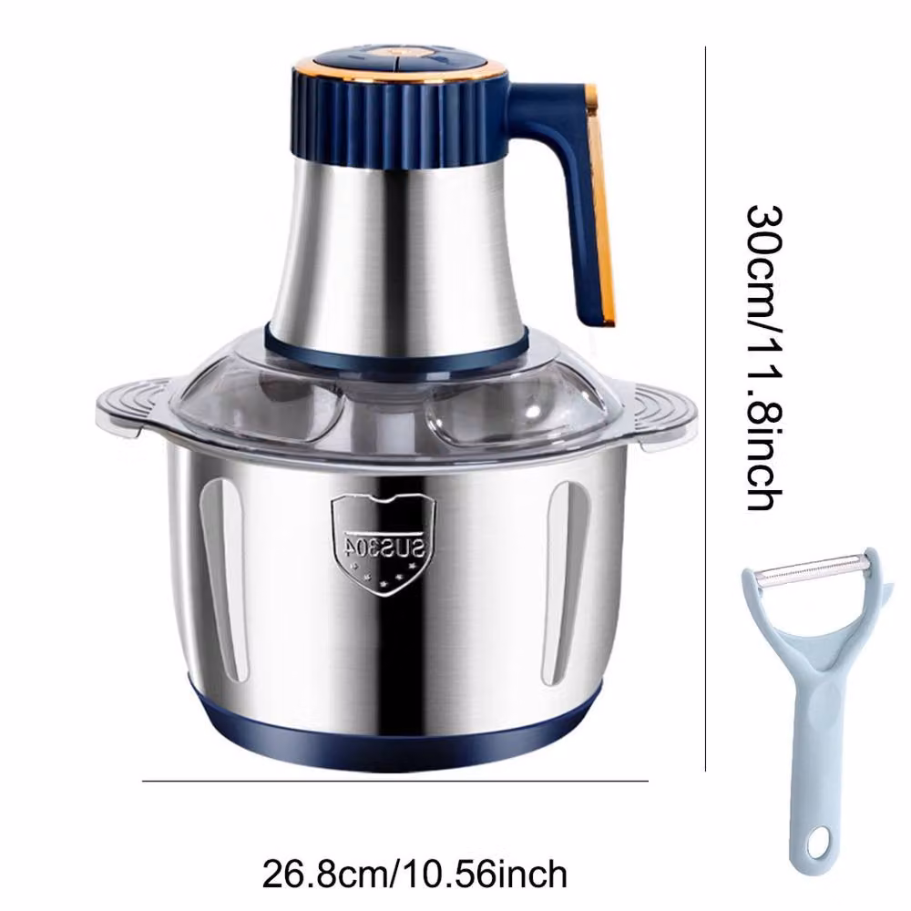Hinsinc 500W Electric Meat Grinder and Food Chopper in Multicolour with Stainless Steel Blades and Overheat Protection – 2
