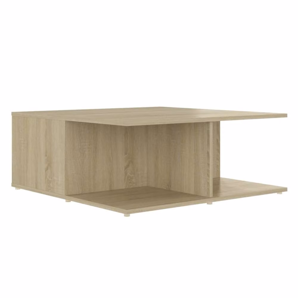 Berkfield Home Sonoma Oak Coffee Table in Beige, W/D/H: 80 x 80 x 31 cm – 3