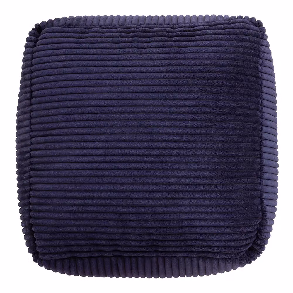 ICON Amara Square Corduroy Bean Bag Footstool in Navy Blue – 5