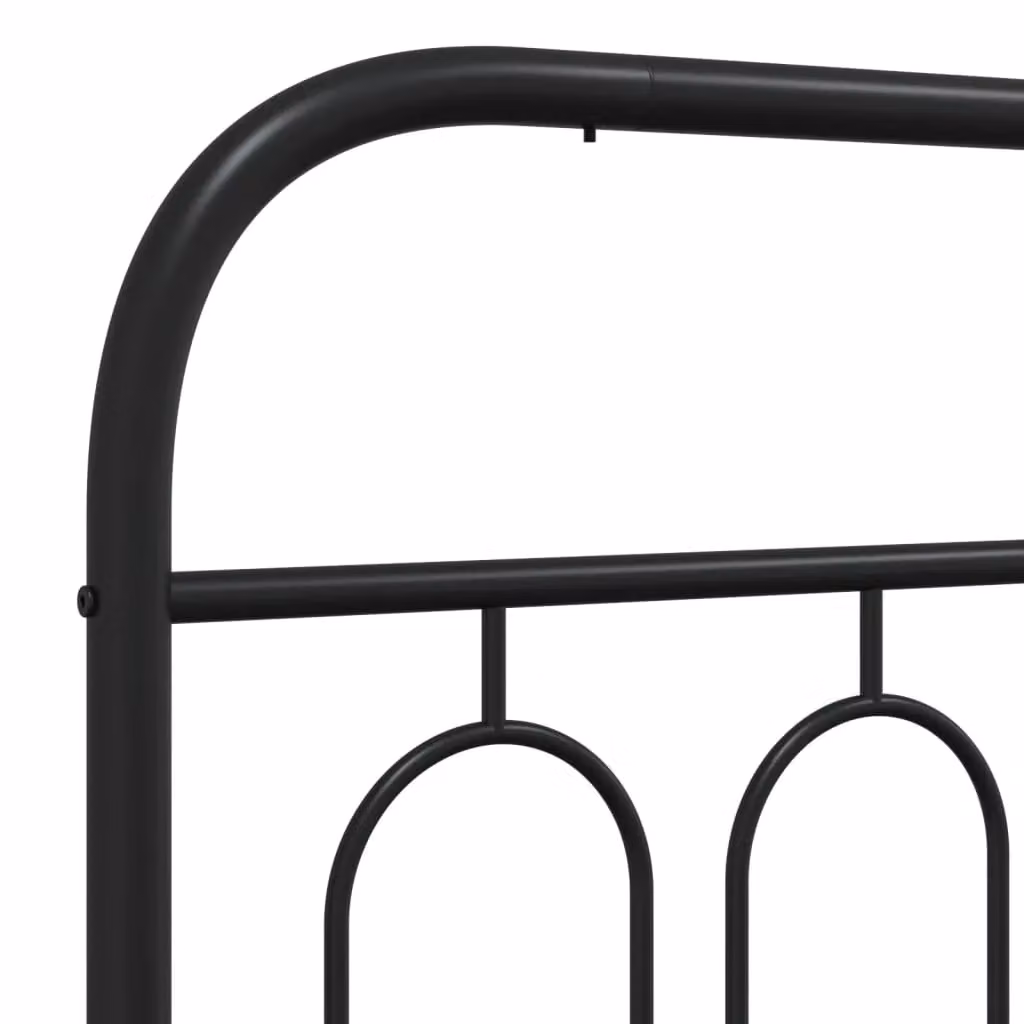 Berkfield Home Classic Metal Headboard in Black, Width: 120 cm – 3